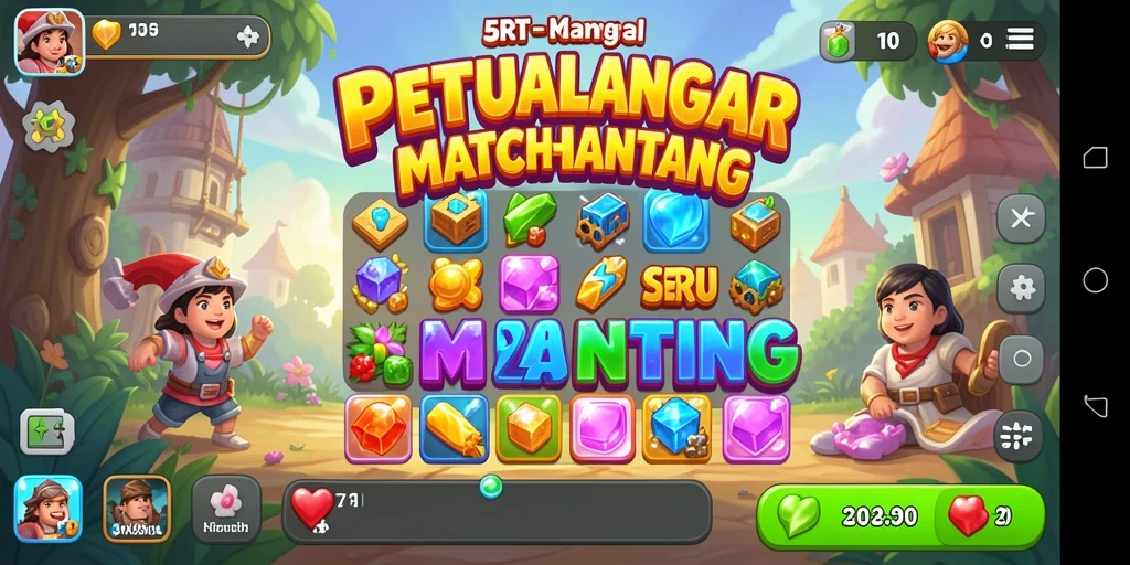 Tampilan gameplay 5RT yang penuh warna dan menantang.