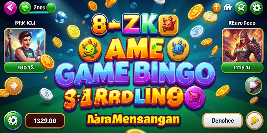 Tampilan screenshot 8ZK menampilkan gameplay Bingo yang menegangkan.