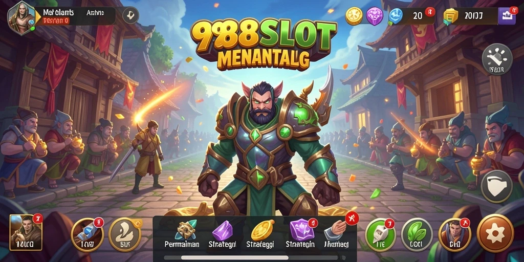 Screenshot gameplay 988SLOT menampilkan aksi strategi yang intens.