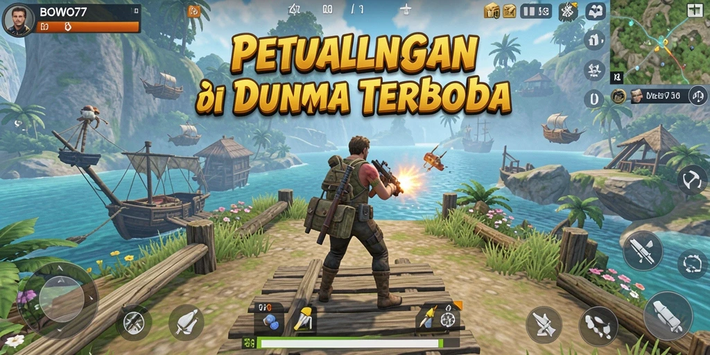 Gameplay BOWO77 yang menampilkan dunia terbuka dan petualangan epik.