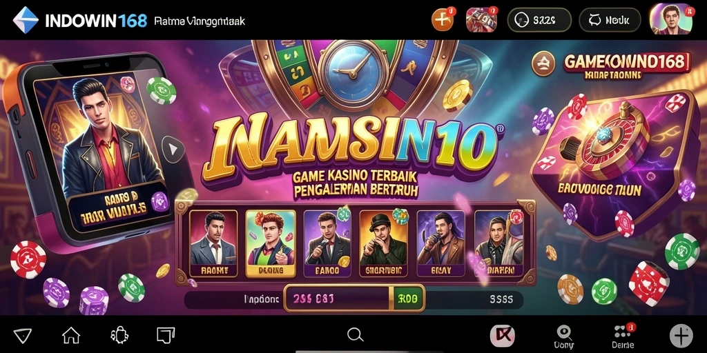 Tampilan gameplay menarik dari aplikasi Kasino INDOWIN168.