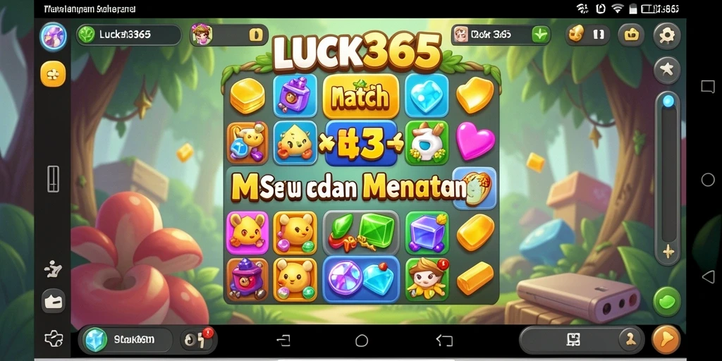 Tampilan gameplay LUCK365 yang penuh warna dan menantang.
