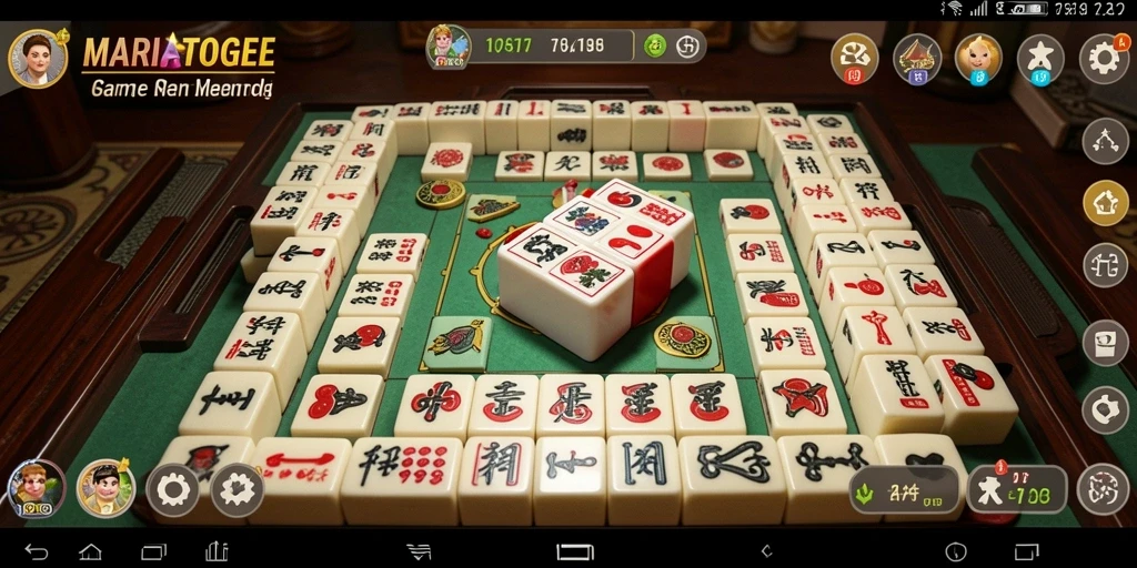 Tampilan gameplay seru dalam MARIATOGEL yang menghadirkan Mahjong klasik.