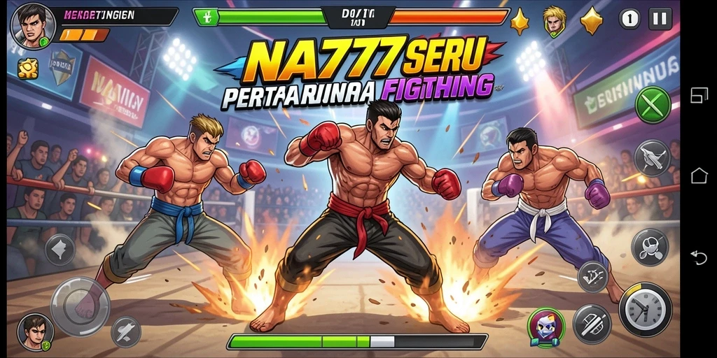 Gameplay NA777 yang intens dalam pertarungan Fighting.