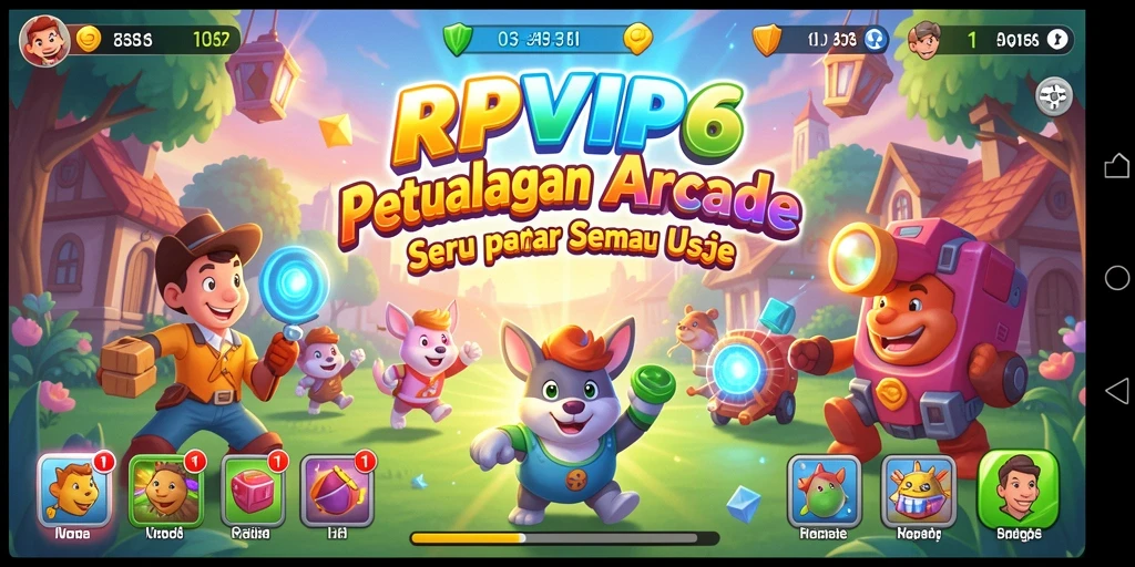 Tangkapan layar RPVIP6 yang menunjukkan aksi gameplay Arcade yang mendebarkan.