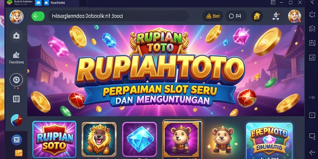 Tampilan gameplay slot RUPIAHTOTO yang menarik dan dinamis.