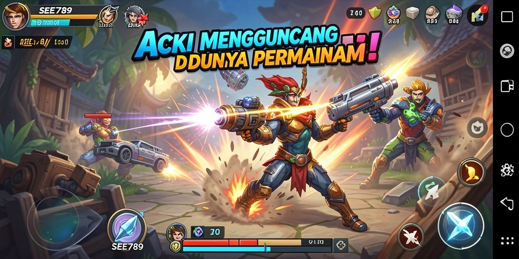 Gameplay seru di dunia aksi yang mendebarkan.