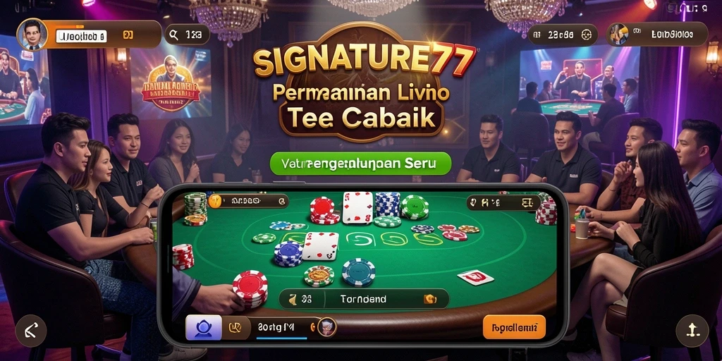Gameplay SIGNATURE77 yang menegangkan dengan dealer langsung.