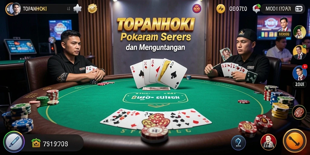 Gameplay seru poker yang menantang dan realistis.