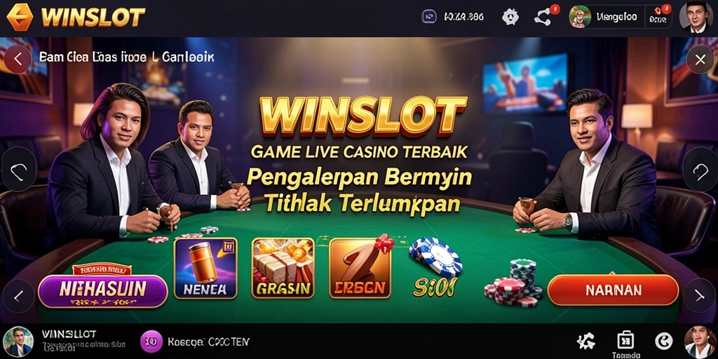 Tampilan gameplay menarik dari aplikasi Live Casino WINSLOT.